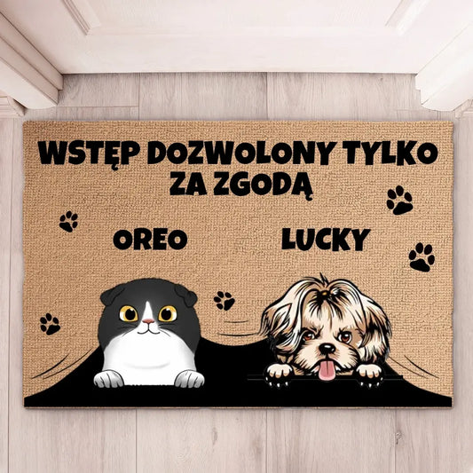 Wycieraczka Wstęp dozwolony tylko za zgodą zwierzaka