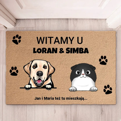 Wycieraczka Witamy w domu zwierząt