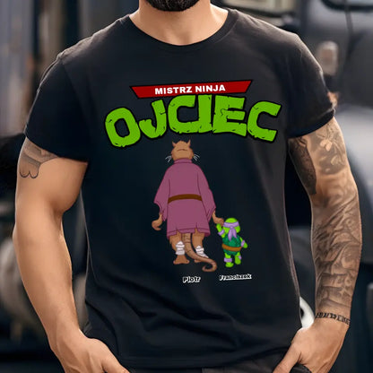 Koszulka Mistrz Ninja Ojciec, czarny