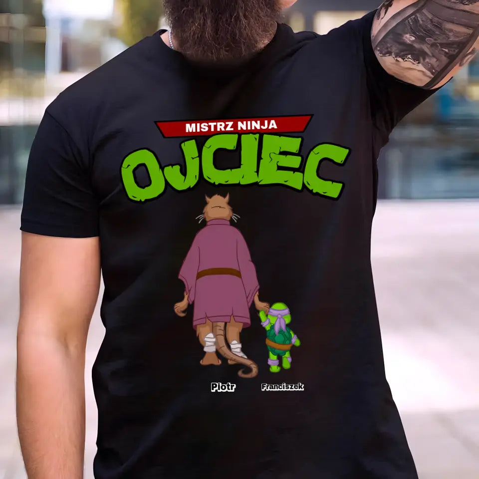 Koszulka Mistrz Ninja Ojciec, czarny