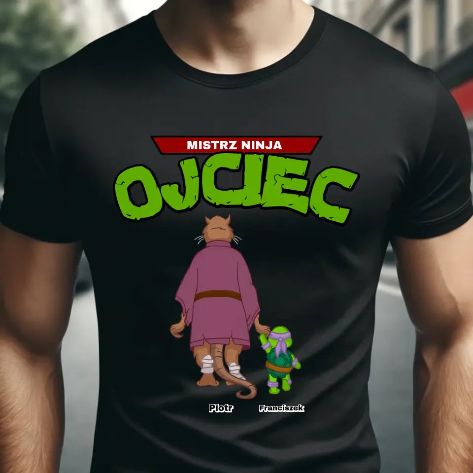 Koszulka Mistrz Ninja Ojciec, czarny