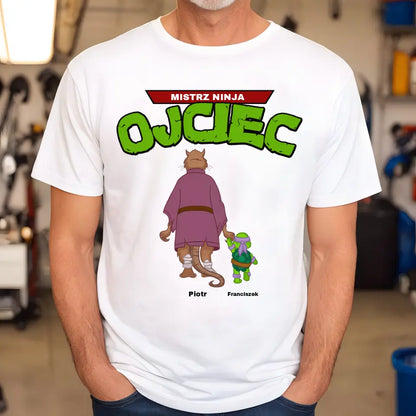 Koszulka Mistrz Ninja Ojciec, biały