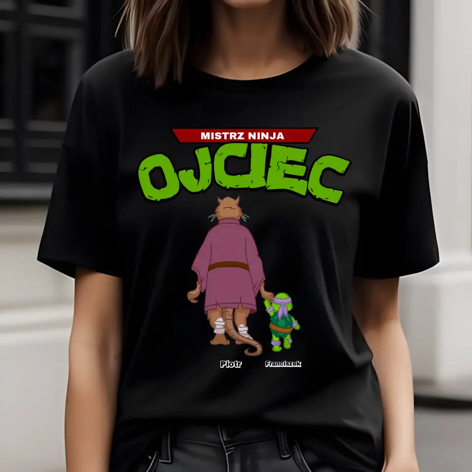 Koszulka Mistrz Ninja Ojciec, czarny