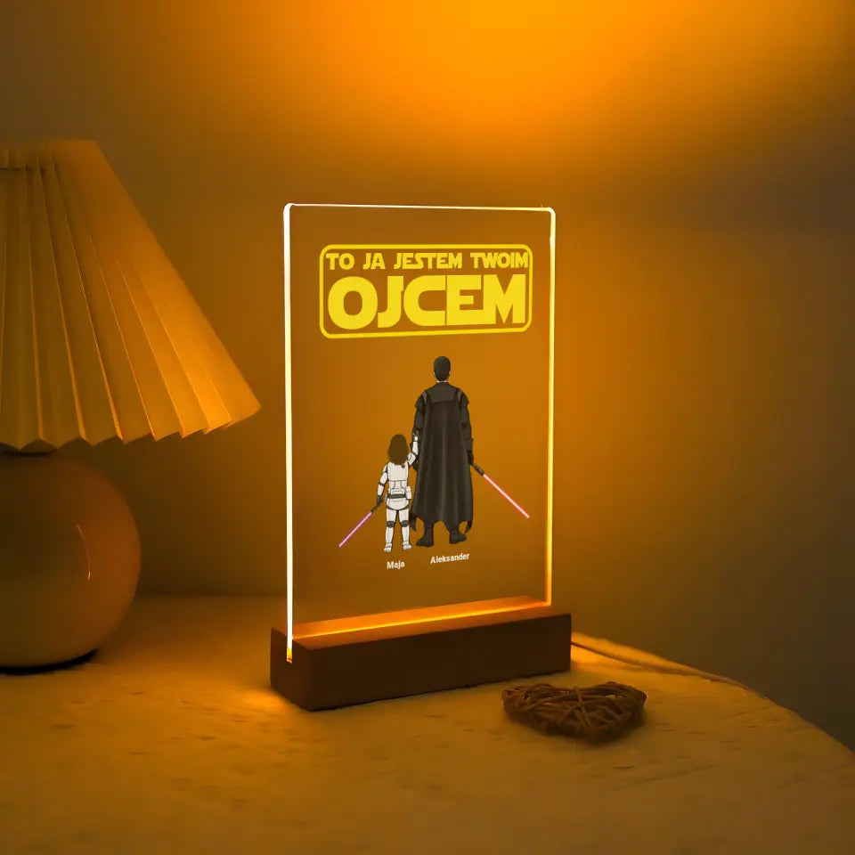 Lampka Ramka LED To Ja Jestem Twoim Ojcem