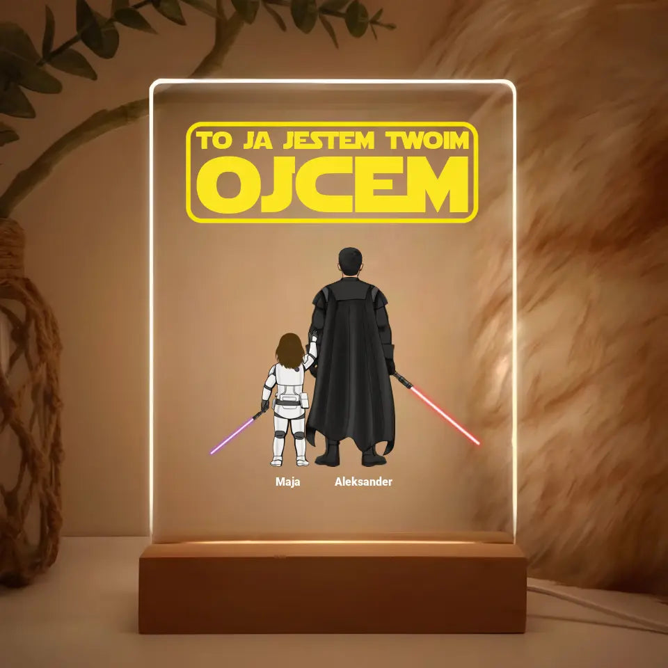 Lampka Ramka LED To Ja Jestem Twoim Ojcem