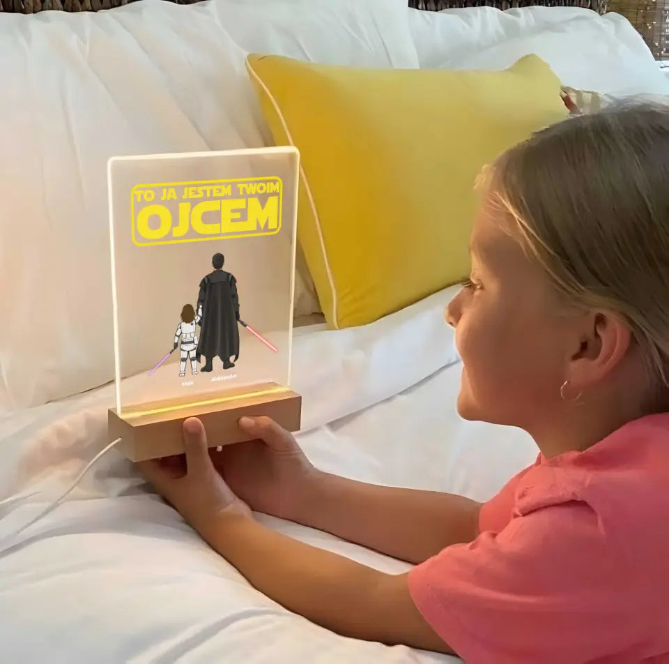 Lampka Ramka LED To Ja Jestem Twoim Ojcem