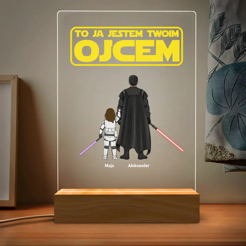 Lampka Ramka LED To Ja Jestem Twoim Ojcem