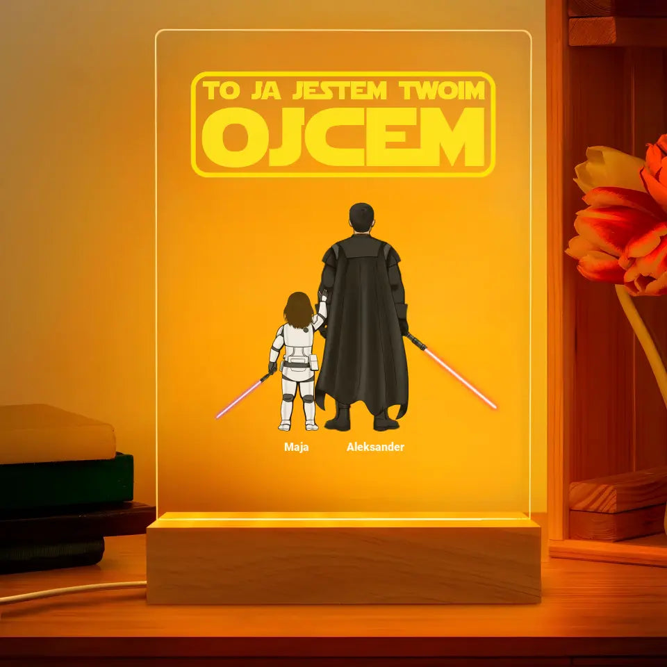 Lampka Ramka LED To Ja Jestem Twoim Ojcem