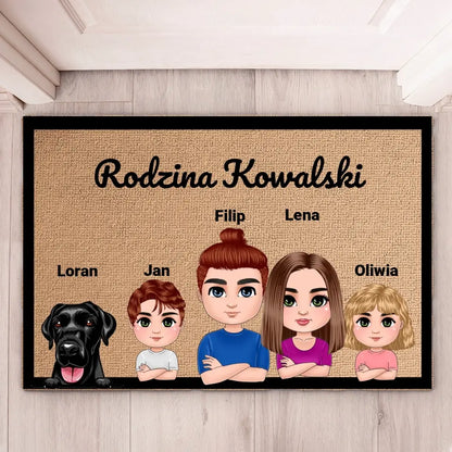 Wycieraczka Rodzina że Zwierzętami