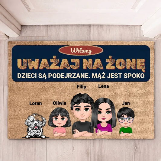 Wycieraczka Uważaj na żonę