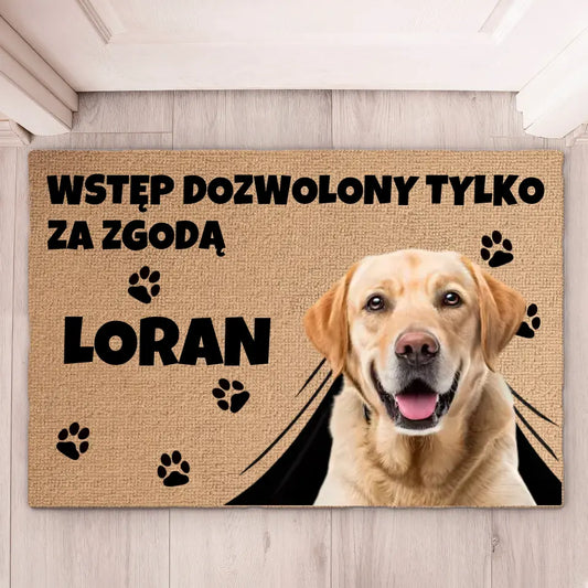 Wycieraczka Wstęp dozwolony tylko za zgodą psa