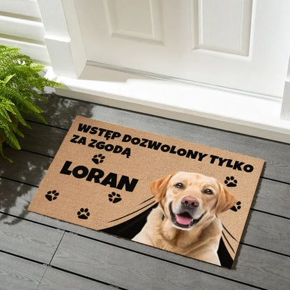 Wycieraczka Wstęp dozwolony tylko za zgodą psa