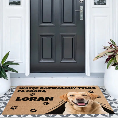 Wycieraczka Wstęp dozwolony tylko za zgodą psa
