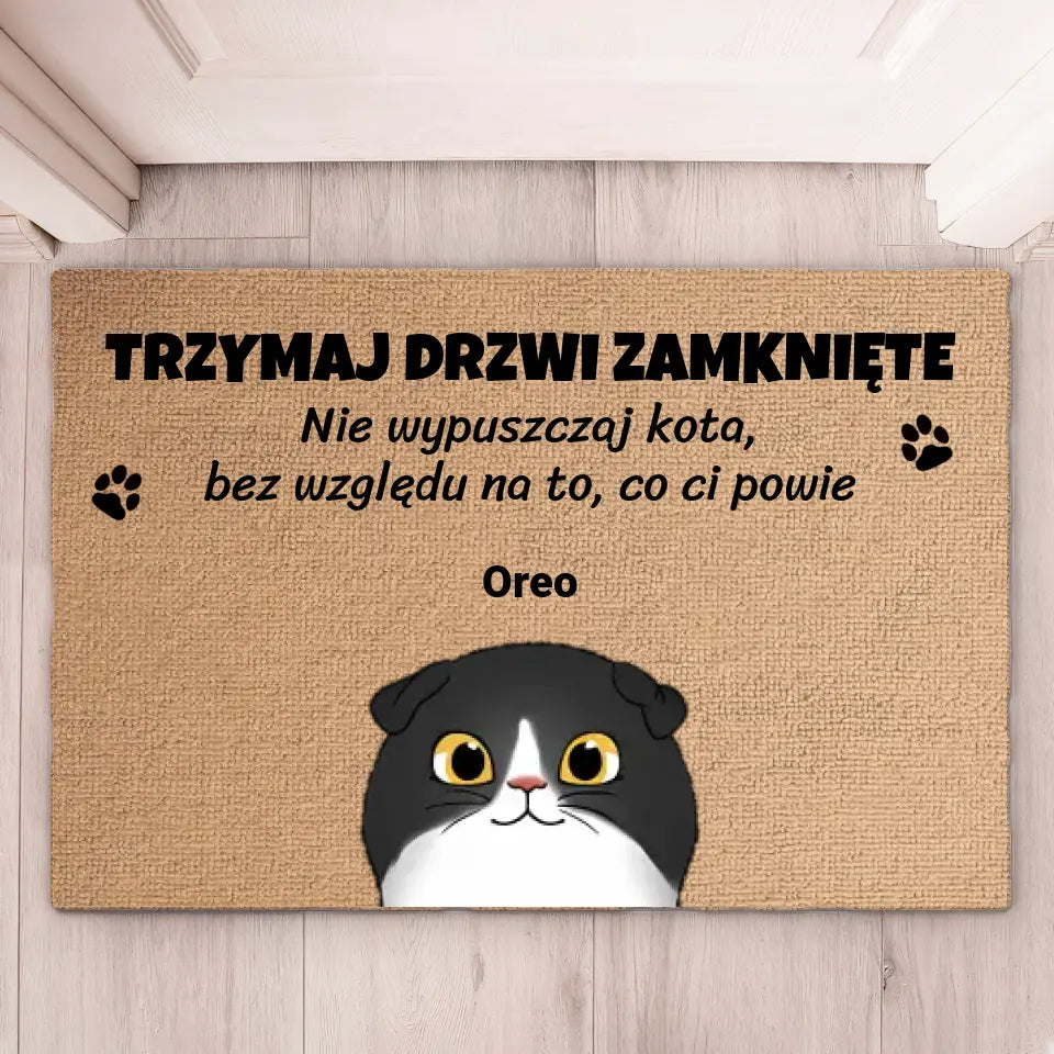 Wycieraczka Nie wypuszczaj kotów