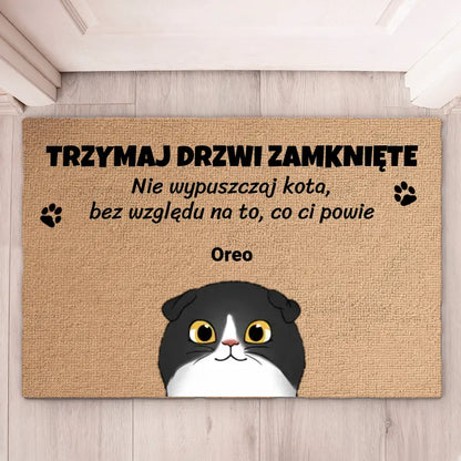 Wycieraczka Nie wypuszczaj kotów