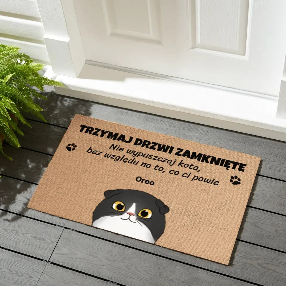 Wycieraczka Nie wypuszczaj kotów