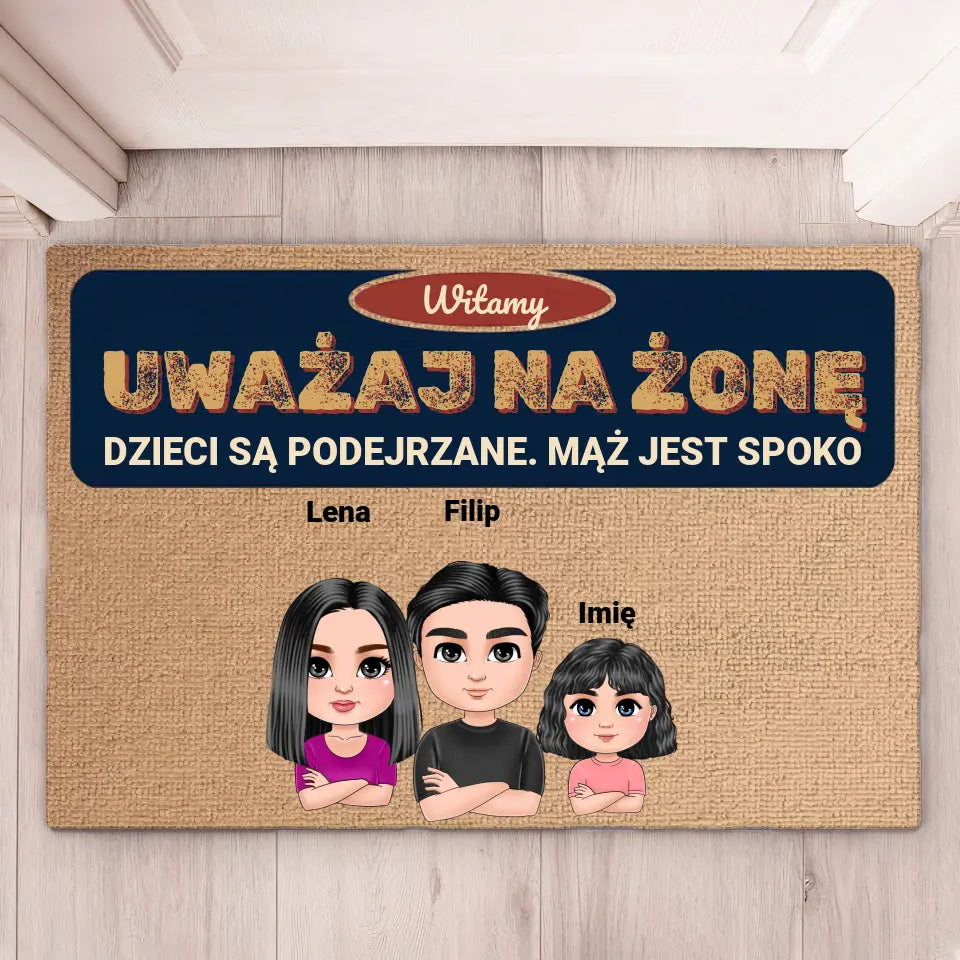 Wycieraczka Uważaj na żonę