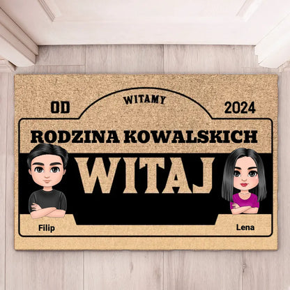 Wycieraczka Witamy w naszej rodzinie