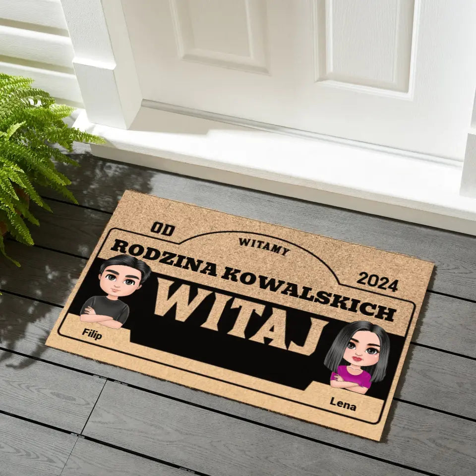 Wycieraczka Witamy w naszej rodzinie