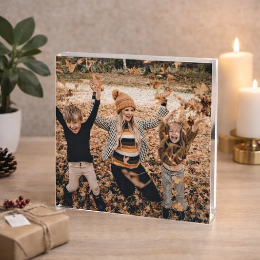 Personalizowane szkło akrylowe z własnym zdjęciem - prezent rodzinny, nowoczesna dekoracja