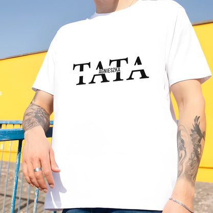 Koszulka Tata z Imionami Dzieci