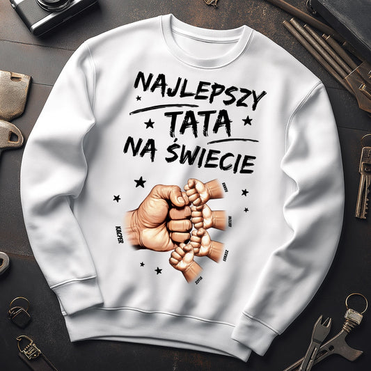 Bluza: Najlepszy Tata na Świecie – Personalizowana z Imionami Dzieci
