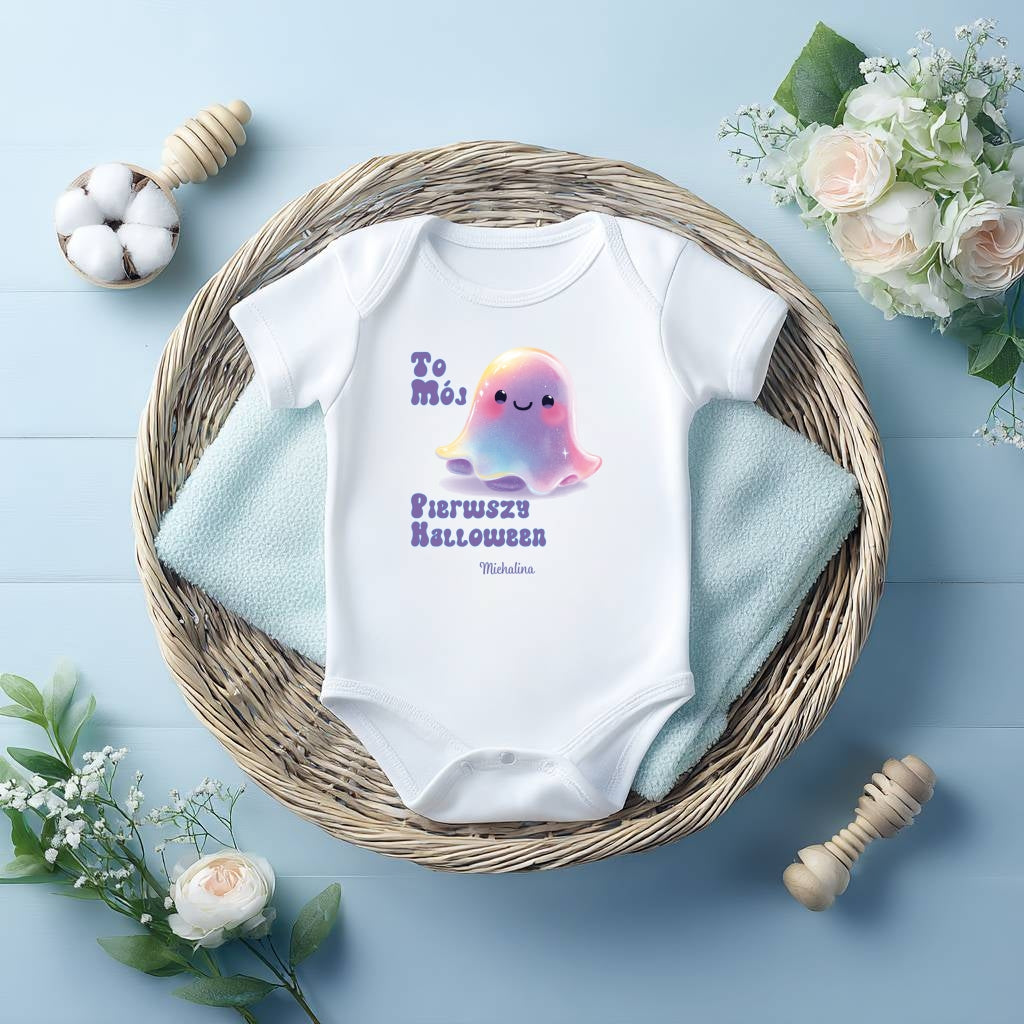 Personalizowane Body z Imieniem – Pierwszy Halloween z Tęczowym Duszkiem