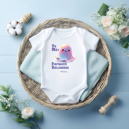 Personalizowane Body z Imieniem – Pierwszy Halloween z Tęczowym Duszkiem