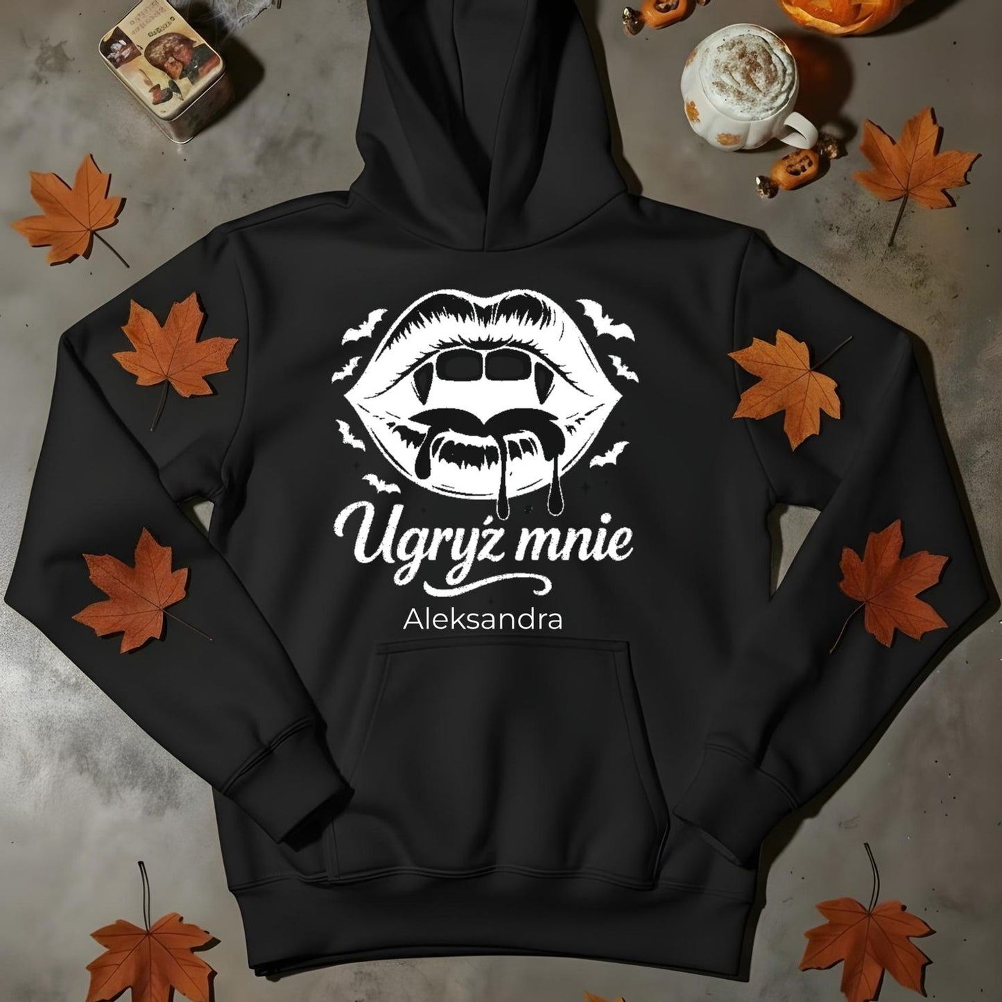 Bluza spersonalizowana „Ugryź mnie” – Halloween Edition z imieniem