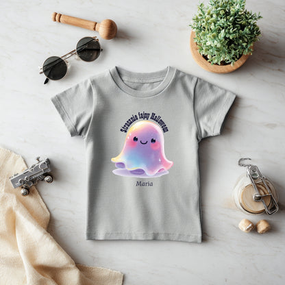 Personalizowana Koszulka na Halloween – Słodki Duszek z Imieniem Dziecka