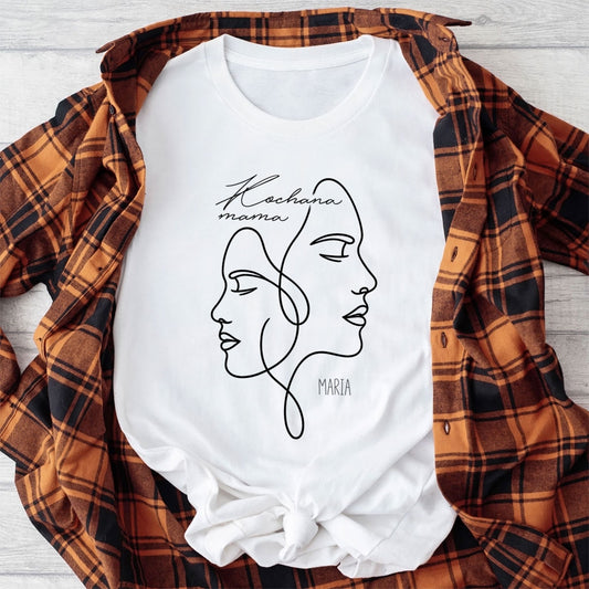 Koszulka „Najpiękniejszy kwiat w ogrodzie życia” z imieniem – personalizowana koszulka damska – prezent dla mamy