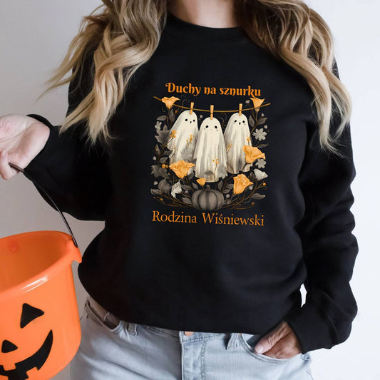 Bluza Unisex „Duchy na sznurku” – Personalizowana Rodzinna Edycja