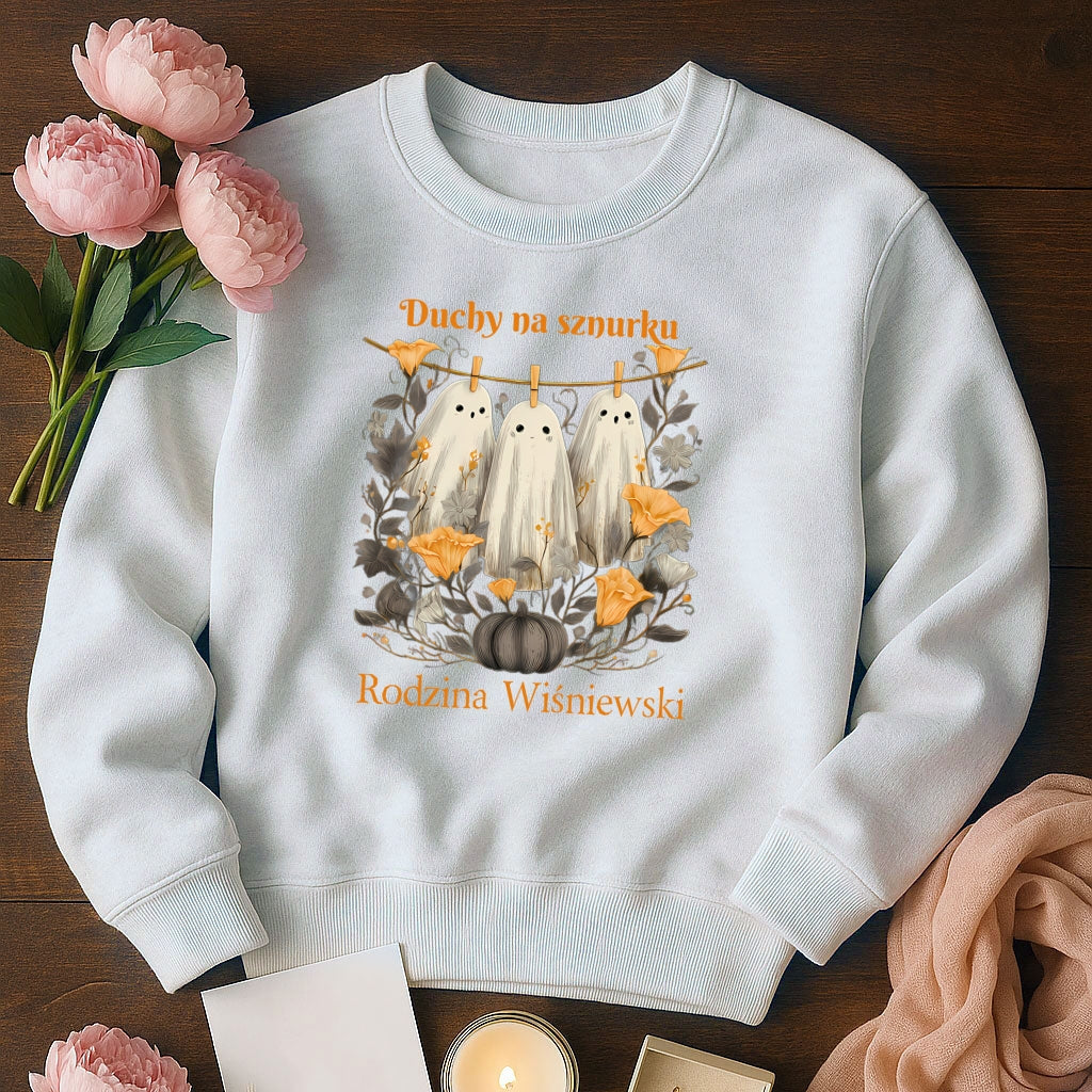 Bluza Unisex „Duchy na sznurku” – Personalizowana Rodzinna Edycja