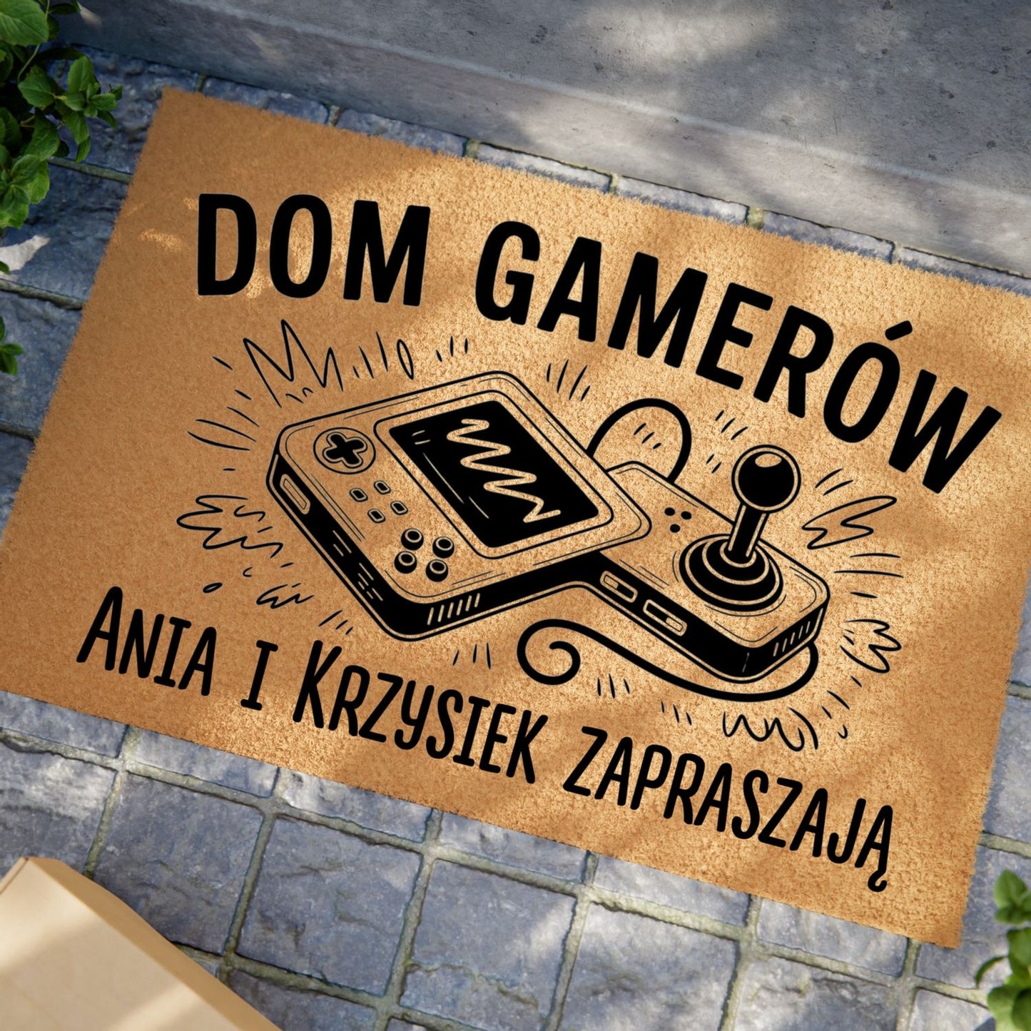 Wycieraczka Personalizowana – Dom Gamerów z Twoim Nazwiskiem