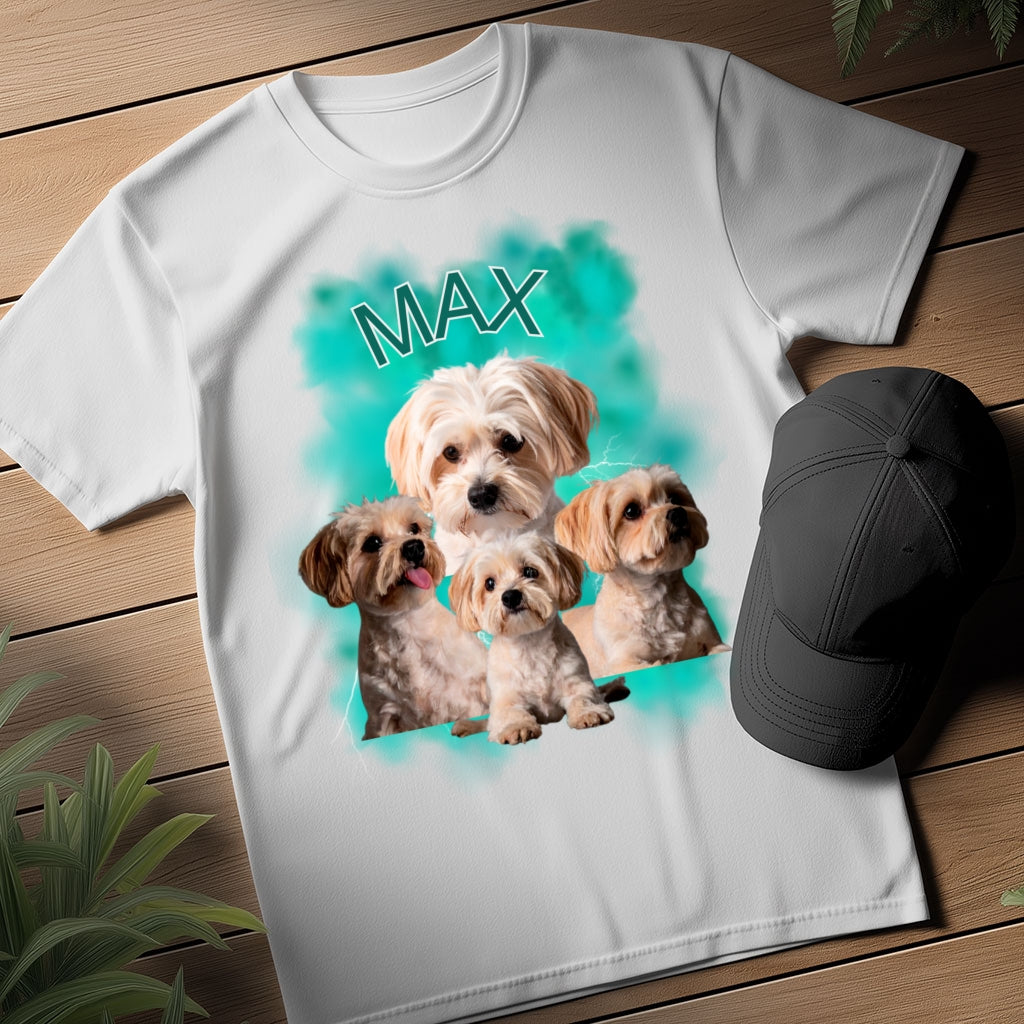Personalizowana Koszulka – Łapy Pełne Miłości 🐾 Twój Pies na T-Shircie
