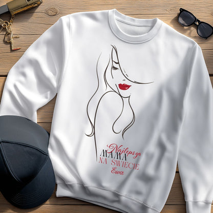 Personalizowana koszulka damska „Najlepsza Kobieta na świecie” z imieniem – prezent dla niej – stylowa bluzka z napisem