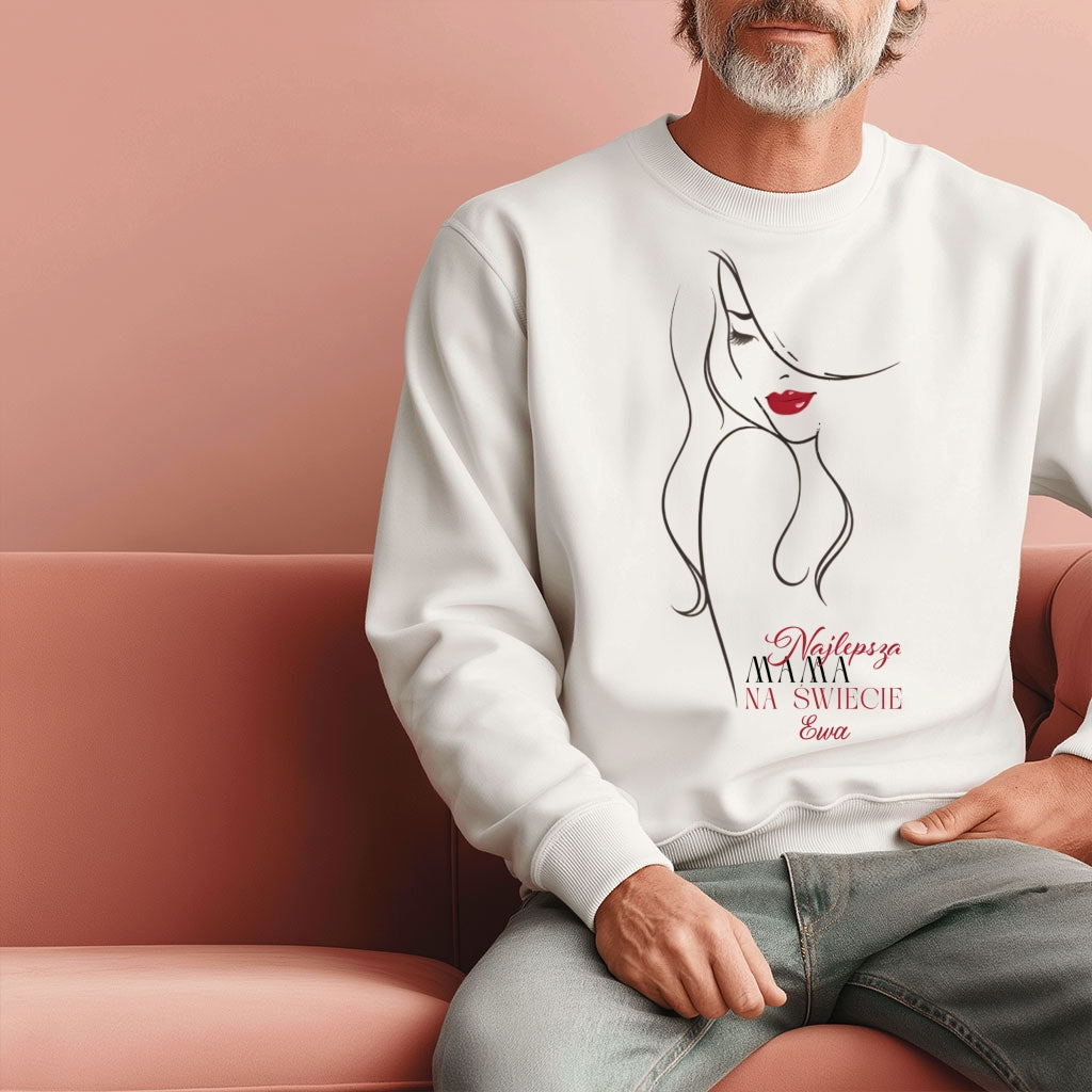 Personalizowana koszulka damska „Najlepsza Kobieta na świecie” z imieniem – prezent dla niej – stylowa bluzka z napisem