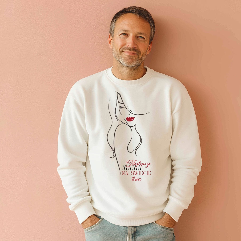 Personalizowana koszulka damska „Najlepsza Kobieta na świecie” z imieniem – prezent dla niej – stylowa bluzka z napisem