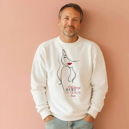 Personalizowana koszulka damska „Najlepsza Kobieta na świecie” z imieniem – prezent dla niej – stylowa bluzka z napisem