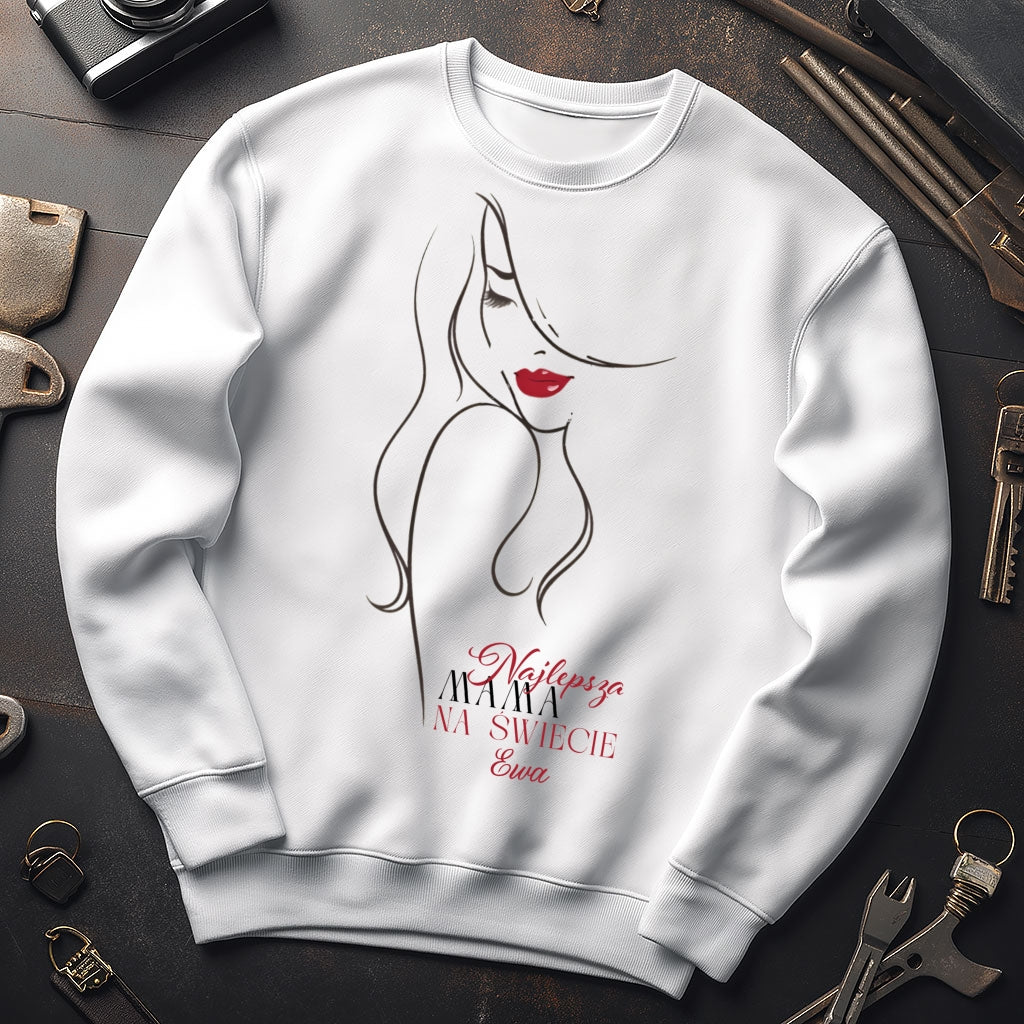 Personalizowana koszulka damska „Najlepsza Kobieta na świecie” z imieniem – prezent dla niej – stylowa bluzka z napisem