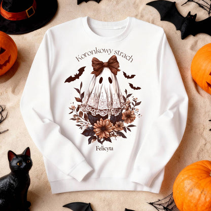 Bluza Unisex „Koronkowy Strach” – Personalizowana Halloween