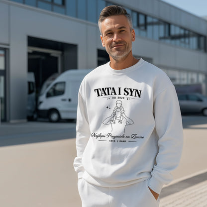 Koszulka Tata i Syn z imieniem – Najlepsi Przyjaciele na Zawsze, prezent na Dzień Ojca