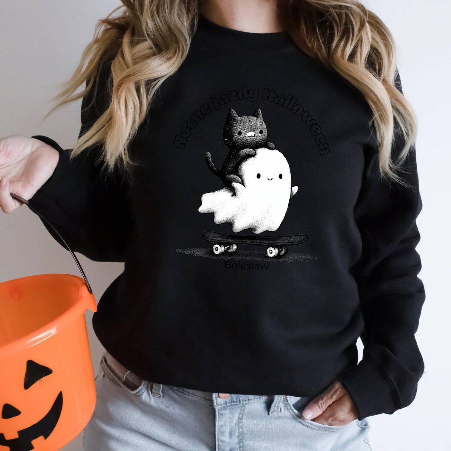 Bluza Unisex „Nocne Jazdy Halloween” – Personalizowana Bluza