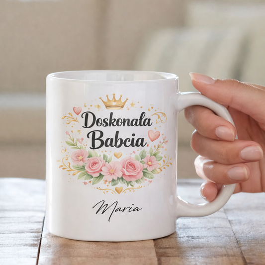 Doskonała Babcia - personalizowany prezent z imieniem, Idealny upominek na Dzień Babci