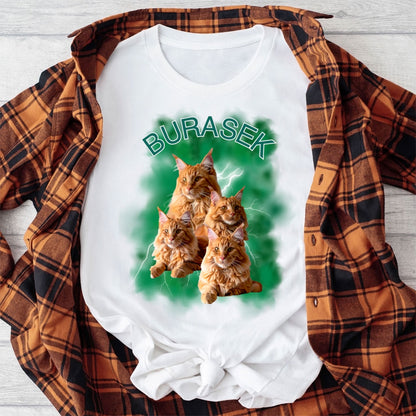 Personalizowana Koszulka Pupila – BURASEK 🐾 Twój Zwierzak w Stylu Retro