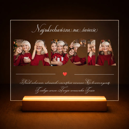 Wyjątkowa lampka LED dla Babci - 6 zdjęć pełnych miłości, Prezent, który wzrusza