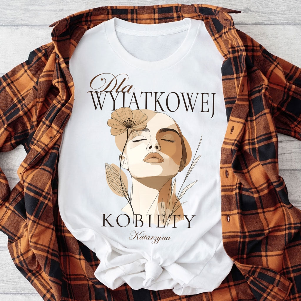 Bluza „Dla Wyjątkowej Kobiety” z imieniem – elegancka personalizowana odzież damska – prezent dla niej