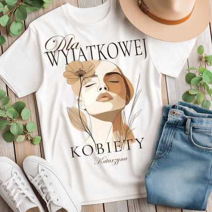 Bluza „Dla Wyjątkowej Kobiety” z imieniem – elegancka personalizowana odzież damska – prezent dla niej
