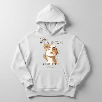 Bluza „Dla Wyjątkowej Kobiety” z imieniem – elegancka personalizowana odzież damska – prezent dla niej