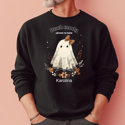 Bluza Unisex „Duch Mody” – Personalizowana, Halloween Edition